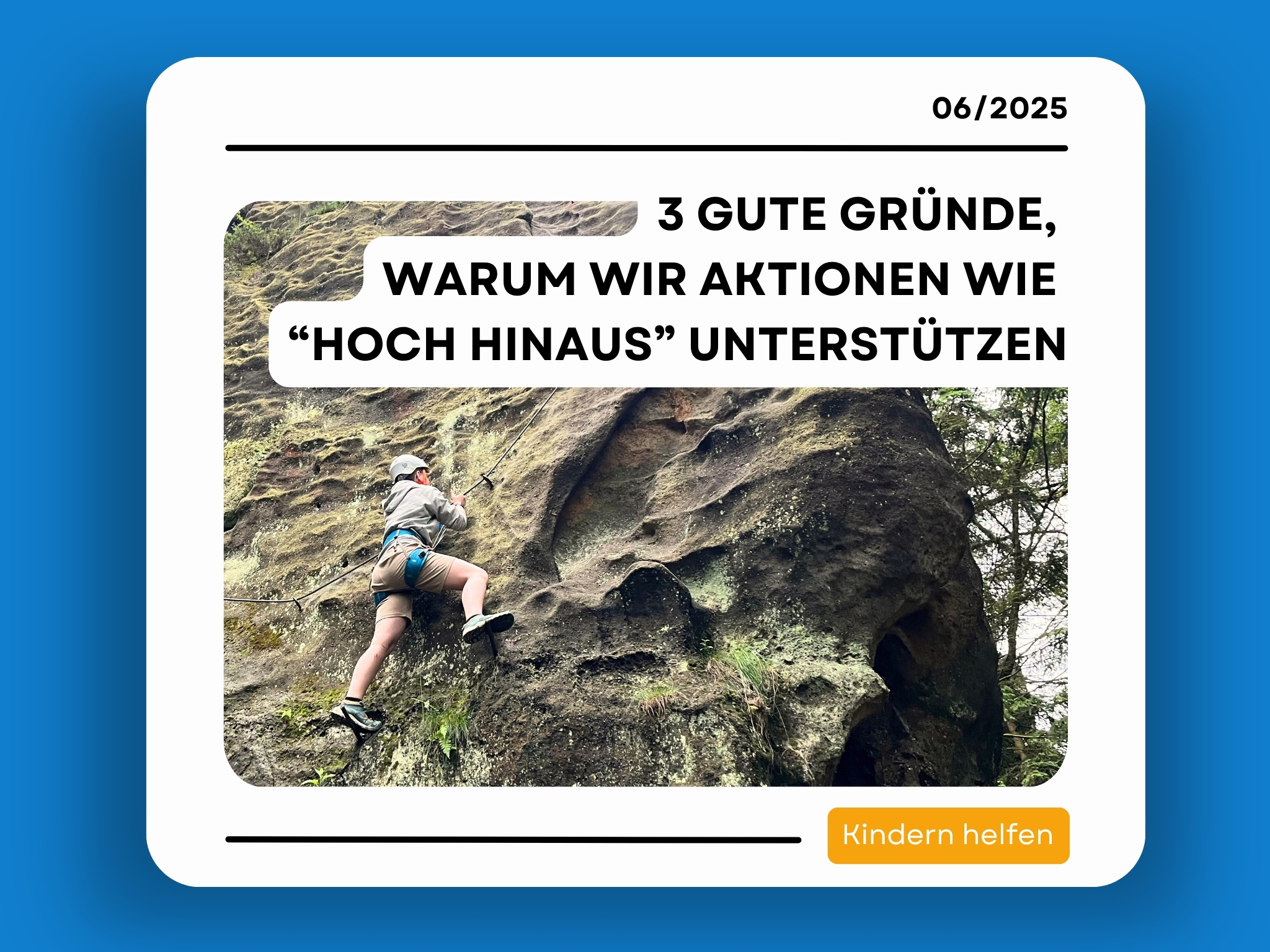 Mehr über den Artikel erfahren 3 Gründe, warum wir Aktionen wie „Hoch hinaus …“ unterstützen